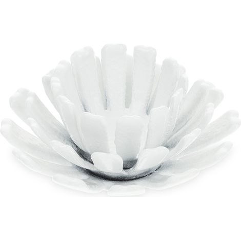 Set di 2 portacandele a forma di fiore per decorazione giardino esterno atmosfera zen 6 x 13,5 cm in ghisa nera 130012198