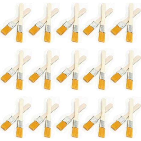 30× Pinceaux à poils plats avec manche en bois Pinceaux Peinture Bois Pinceaux Peinture à Pinceaux pour Murs Garniture Peinture Brosse Angle Sash Peinture Pinceau Professionnel (1/5)