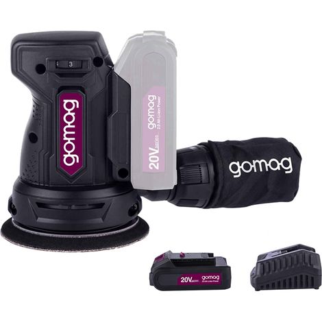 Gomag Akku Exzenterschleifer GO-EXS125 20V 125mm 2,0 Ah Starterkit (1/5)