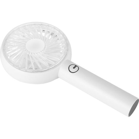Mini-Tischventilator für den Außenbereich, leise, tragbar, USB-aufladbar, mit Handyhalterung, weiß (1/5)
