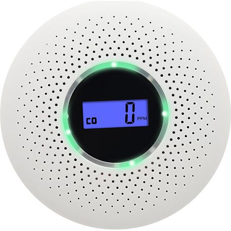 Macaron 10 Year Smoke and Carbon Monoxide Detector with LCD Display and Test Button