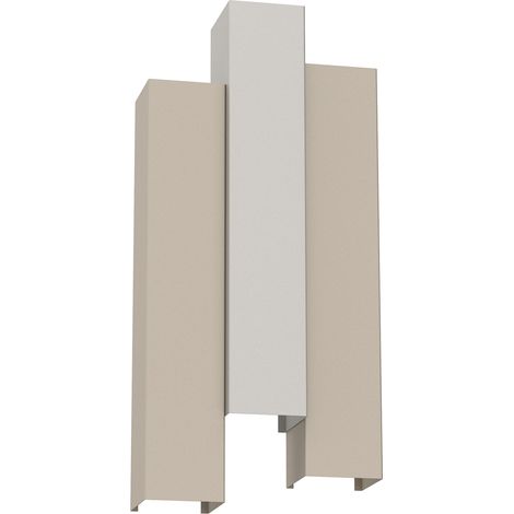 Applique tripla su/giù crema-grigio Wall 6xGU10 Luminex