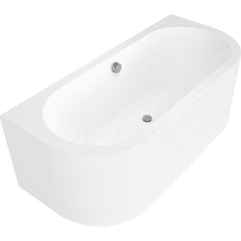 VIVA D MONOLITH Baignoire adossée au mur 180x75x60cm, Blanc (1/4)