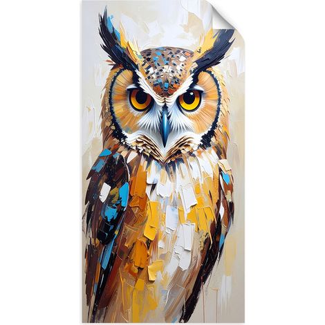 Selbstklebendes Poster – Wandsticker Vogel Natur wie ein Gemälde 40x80 cm