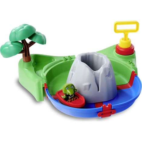 AquaPlay Sploshy Volcano giocattolo per vasca da bagno con macchina in schiuma, giocattolo per l'acqua per bambini dai 1,5 anni in su, con schiuma lava, lago e barca, con ventose per vasca da bagno e (1/4)