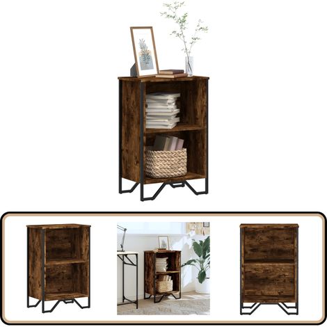vidaXL Bücherregal Räuchereiche 50x31x74,5 cm Holzwerkstoff (1/5)