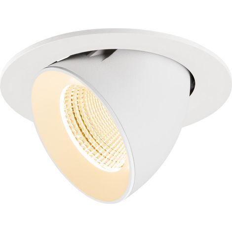 Encastré downlight NUMINOS® GIMBLE L intérieur 2700 K 55° IP20 rond blanc - SLV - 1009719