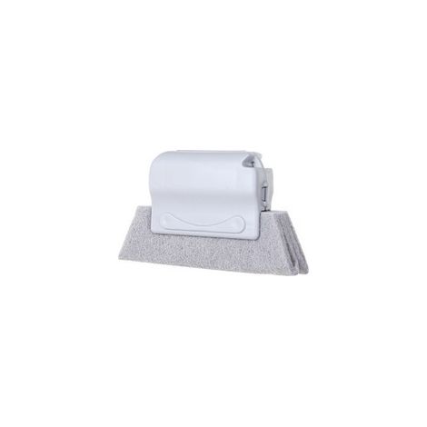 Ahlsen Cepillo de limpieza para hendiduras de ventanas, cepillo de limpieza de ventanas y puertas, herramienta portátil de limpieza rápida para todas las ventanas/ventanas correderas (gris)