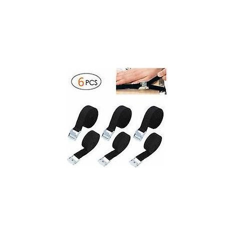 lot De 6 Sangles D'arrimage, 2,5 Cm X 3 M, Avec Sangle De Fixation Boucle De Serrage, Sangle D'arrimage Pour Porte-vlos Moto, Sangle D'arrimage E (1/4)