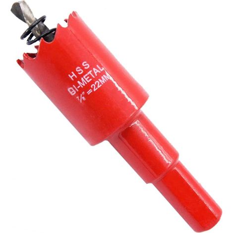 Scie-Cloche Bi-Métal - 22 Mm - Pour Bois Et Métal - 1 Pièce (1/5)