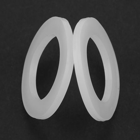 12 Stück flache, weiße Silikon-O-Ring-Dichtungsscheiben für Faltenbalgschläuche (1,2 Zoll) (1/5)