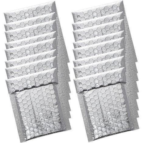 Enveloppes matelassées argentées à bulles lot de 200 fermeture autocollante 13 x 11 cm argentées (1/5)