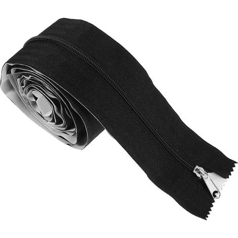 Porte à fermeture éclair robuste pour bâche de serre - Fermeture éclair double face autocollante - Accessoire de tente barrière anti-poussière auto-adhésive 2,13 m x 7,62 cm (1/5)