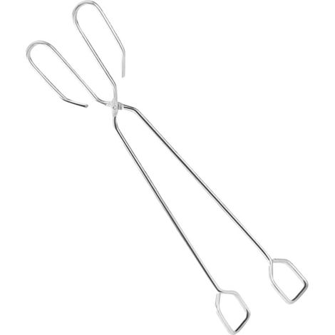 Pince à charbon en inox, outil de barbecue d'extérieur, petite pince à charbon avec clip métallique pour la cuisson en terrasse