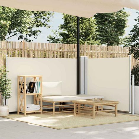 Auvent latéral rétractable Crème 120x600 cm vidaXL