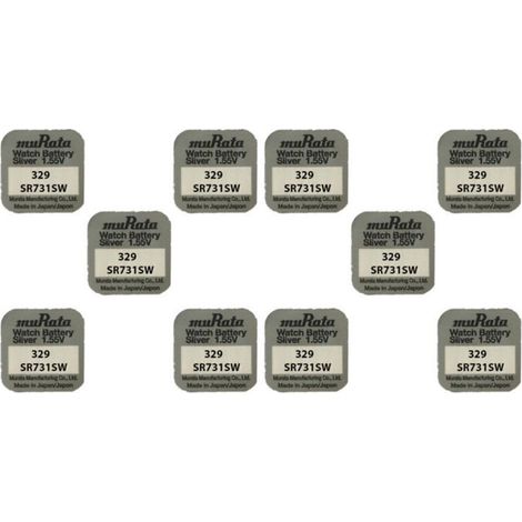 .10 piles Murata-SONY 329 SR731SW.
.
.
.