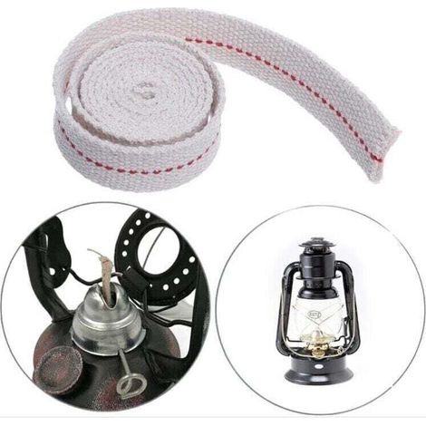 Mèche Lampe À HuileLongueur 5m-Mèche Lampe À Pétrole Largeur 10mmMèche Lampe ✮100% Coton✮ Pour Lampe À Petrole/Lanterne À Huile- Lampe Bruleur