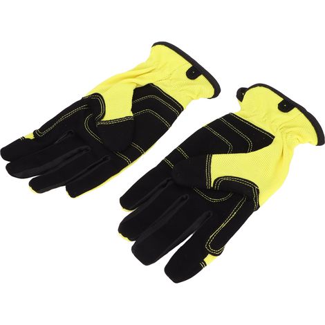 1 Paire de Gants de Jardinage Anti-Piqures Respirants, Résistants à l'Usure pour Travaux Légers Jaunes
