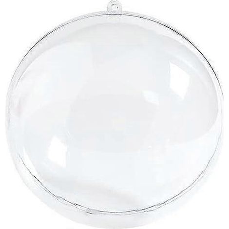 25 boules de Noël transparentes rondes à remplir, à suspendre ou à décorer. Boules en plastique transparent à remplir. (1/5)