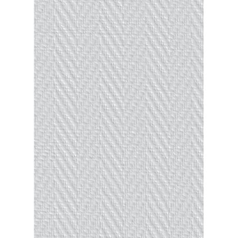 Toile de verre à peindre motif chevron 145g/m² – 50 m x 1 m – Résistante au feu et à la déchirure – Pour rénovation et décoration