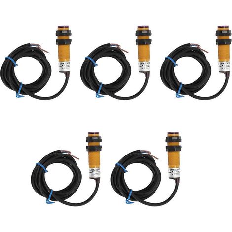 5 Stück Infrarot-Lichtschranken-Modul IP54, normalerweise geschlossen, Hindernisvermeidungssensor, 300 mA, AC90‑2