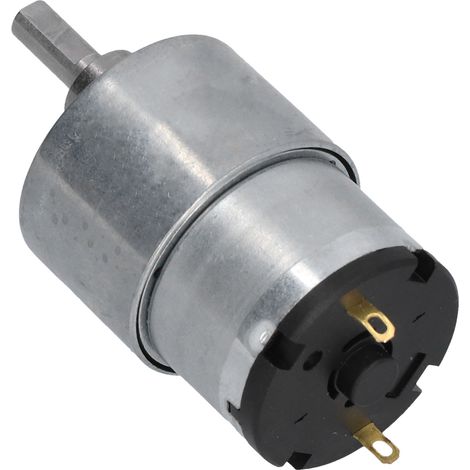 12-V-Gleichstrom-Getriebemotor, Drehzahlreduzierung, CW/CCW, Kupferdrahtmotoren mit 6-mm-D-Welle, JGB37-52066RPM (1/5)