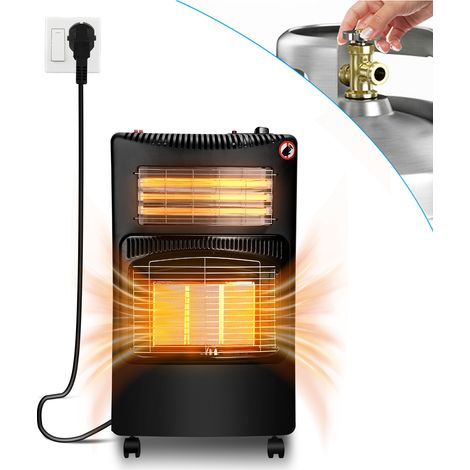 Wolketon Poêle à gaz 4200 watts chauffage au gaz - 3 degrés de puissance - Sécurité ODS - Chauffage d'appoint infrarouge au gaz - 3 niveaux de puissance (1/5)