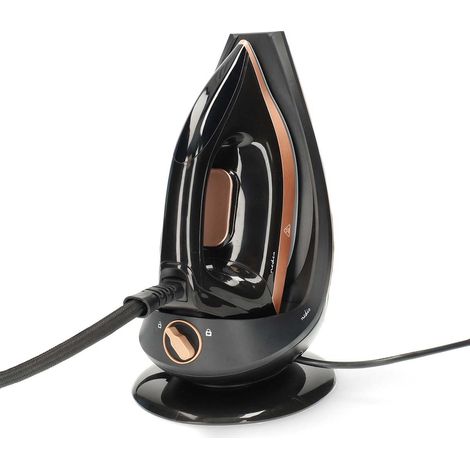 Centrale Vapeur 2400 W Noir & Rose Gold 7bars 40 g/min réservoir 1,5 L semelle Céramique Défroissage vertical Vêtement Nedis (1/5)