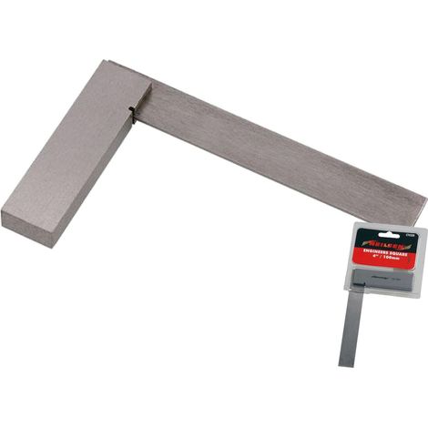 Neilsen Engineers Right Angle Polished Try Steel Machinist Square 4" 100mm (1/2)