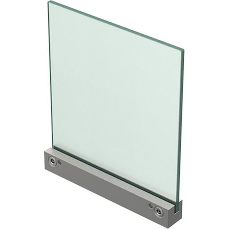 Fixation murale percée pour panneau signalétique max 8mm - Longueur 180mm (1/5)