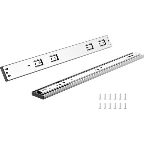 Mophorn Lot de 10 paires de glissières de tiroir de 508 mm avec rails de montage latéral, rail en acier robuste à extension complète, glissières de guidage silencieuses à fermeture douce (1/5)