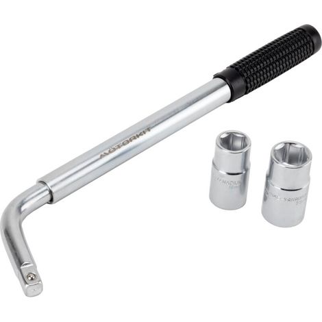 SS5324 Auto-Rad-Steckschlüssel – ausziehbarer Griff – Steckschlüsselgrößen: 17 mm, 19 mm, 21 mm, 23 mm – passend für alle Standardfahrzeuge FLITI