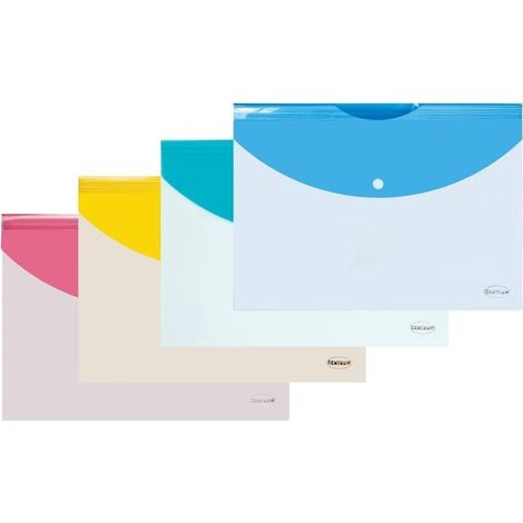 Buste CENTRUM A4 PP bicolore - mix di colori, chiusura a scatto