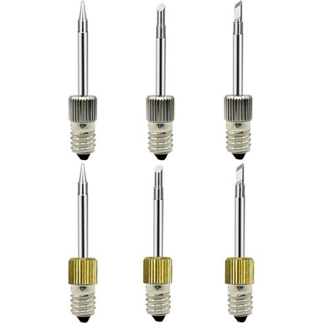 6 Embouts de Fer à Souder Électrique E10 Remplaçables pour Soudage sans Fil (1/4)
