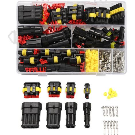 Connecteur Automobile Étanche - Prise Plugs 1 à 6 Broches - IP68 - 300 V - 12 A - Température -25 °C à +85 °C - Câble 1,5 mm² (1/5)
