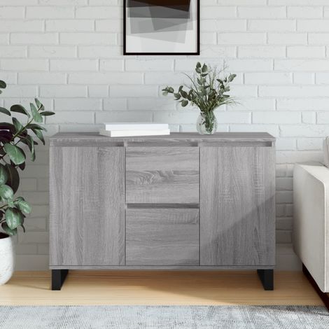 Buffet, Enfilade, Armoire de cuisine sonoma gris 104x35x70 cm bois d'ingénierie QWE95245 DESIGN IN (1/5)