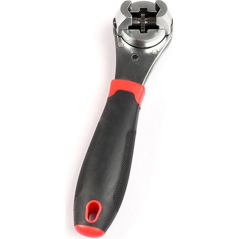 Clé à cliquet réglable avec trous de suspension, douille de clé durable et facile à utiliser pour le serrage des vis (1/4)