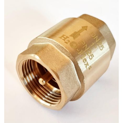 Flex® DN20 Clapet anti-retour 3/4" entièrement en laiton, jusqu'à 90°C, 25bar longueur courte (1/4)