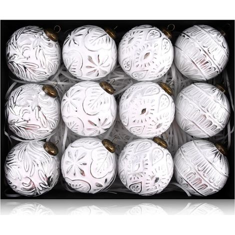 Boule De Noël - 80 mm - Cuivre Vieilli - Décoration Intérieure Pour Arbre De Noël - Lot De 12 (1/5)