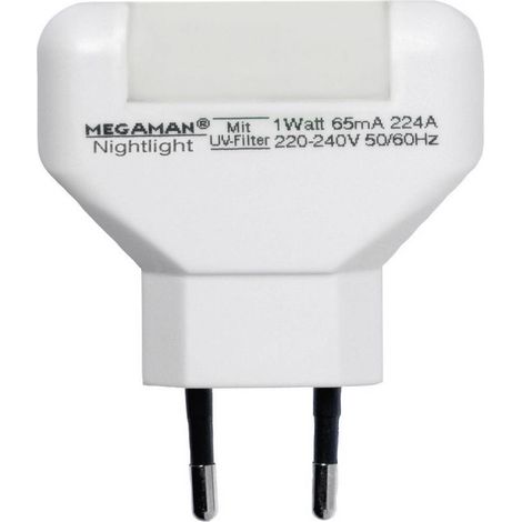 Megaman MM001 MM001 Luce notturna LED Rettangolare LED (monocolore) Bianco caldo Bianco