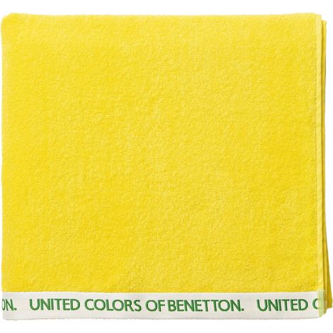 TOALLA DE PLAYA 90X160CM 380GSM 100% ALGODÓN VELOUR AMARILLO RAINBOW (1/5)