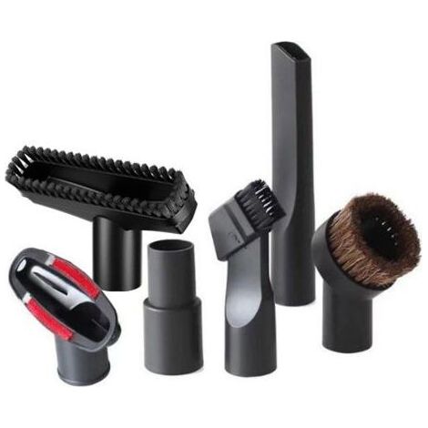 Set mit 6 universellen Staubsaugerzubehörteilen – 2-in-1 PP-Saugköpfe, Rundbürste Ø 32 mm – (1/5)