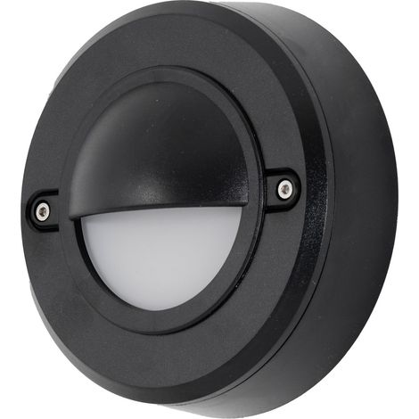 Mita Aplique exterior con luz led en blanco cálido 3000K en color negro