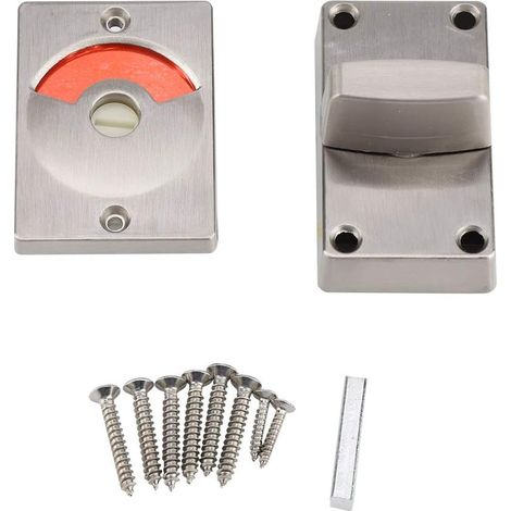 Verrou Indicateur Loquet de Salle de Bain Verrou de WC Verrou de Porte D'interieur avec Indicateur Libre (1/5)