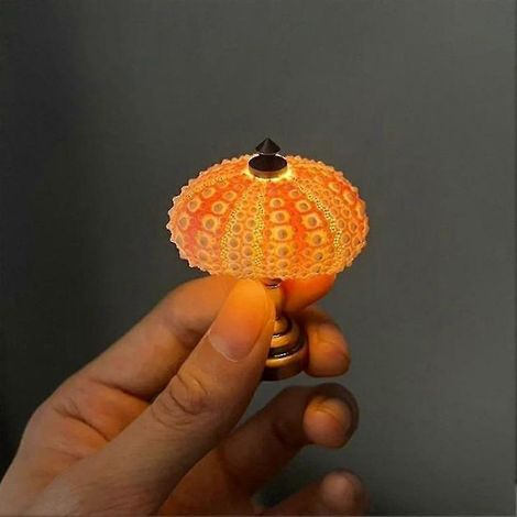 Veilleuse artisanale inspirée de l'océan, lampe d'ambiance créative en forme de coquillage pour décoration balnéaire (1/5)