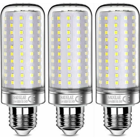 Ampoule Led - 26 W - 3000 Lm - 6000 K - Base E27 - Équivalent 200 W - Pour Lampe À Poser Plafonnier Lustre Cuisine Salon Chambre Salle De Bain - 3 Pièces (1/5)