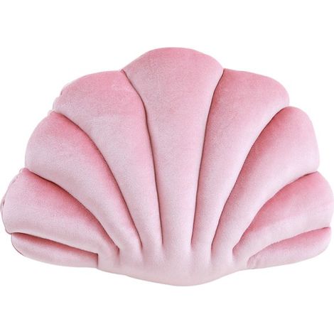 Coussin décoratif de luxe en forme de coquillage pour canapé-lit/salon, inspiré de la plage et des coquillages Saint-Jacques. Coussin rembourré de coquillages pour la chambre à coucher et le salon. (1/5)