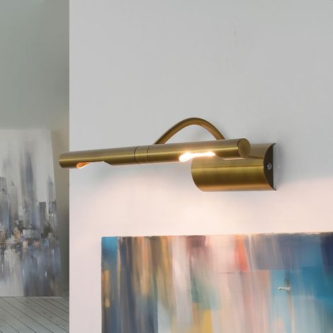 Elegante Bilderlampe in Messing Antik G9 29cm breit Klassisch (1/5)