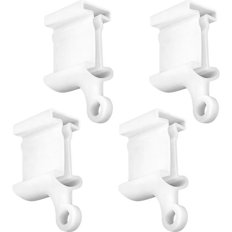 Lot de 4 embouts pour rail de rideau flexible et pliable pour rails de rideaux pour camping-car, fenêtre de douche (1/4)