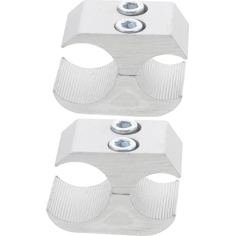 Pince à Tuyau pour Fauteuil Roulant en Alliage D'aluminium Argenté, Collier de Serrage Multi-usage 19mm-25mm, 2 Pièces, Stabilité et Prévention du Mouvement pour Usage Intérieur (1/5)